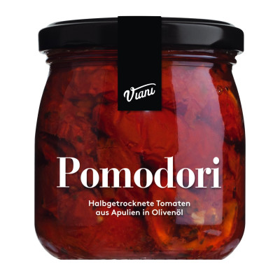 Pomodori - Halbgetrocknete Tomaten aus Apulien, Viani, 180g